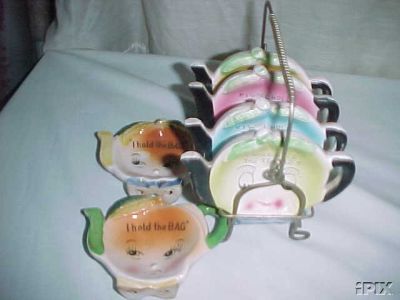 TEABAG HOLDERS with METAL STAND ++EXTRAS 